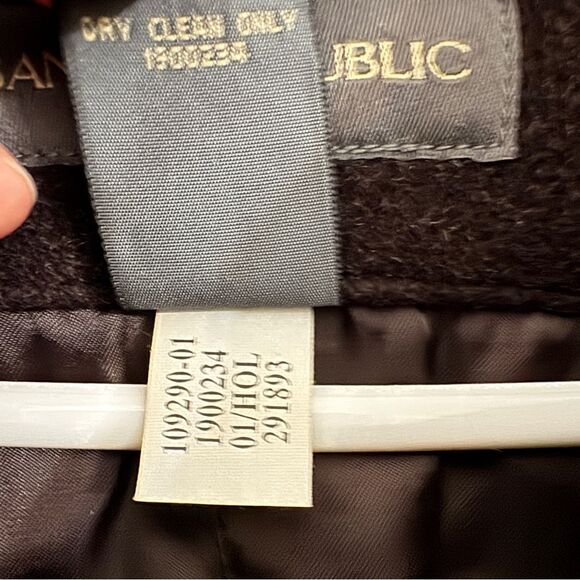 Banana Republic Men's Size XL Wool Cashmere Blend Over Coat Mid Length Button - Picture 8 of 12